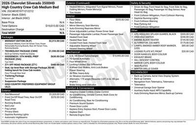 2026 Chevrolet 3500 Crew Cab, $0. Photo 1