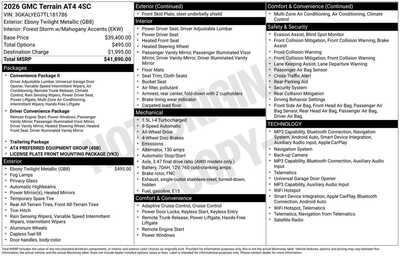 2026 GMC Terrain, $0. Photo 1