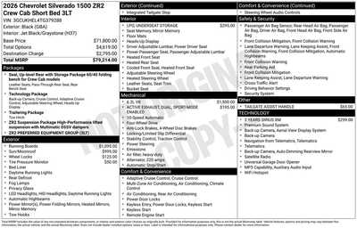 2026 Chevrolet 1500 Crew Cab, $0. Photo 1