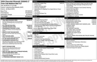 2026 Chevrolet 3500 Crew Cab, $64253. Photo 12