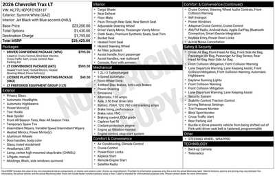 2026 Chevrolet Trax, $24197. Photo 12