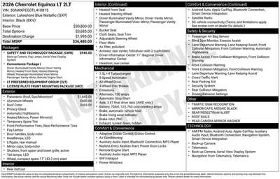 2026 Chevrolet Equinox, $36879. Photo 12