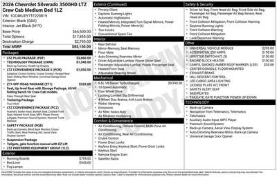 2026 Chevrolet 3500 Crew Cab, $83799. Photo 12