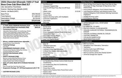 2026 Chevrolet 1500 Crew Cab, $70689. Photo 12