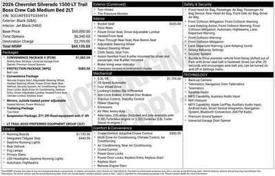 2026 Chevrolet 1500 Crew Cab, $56835. Photo 12