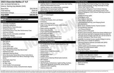 2023 Chevrolet Malibu, $17847. Photo 12