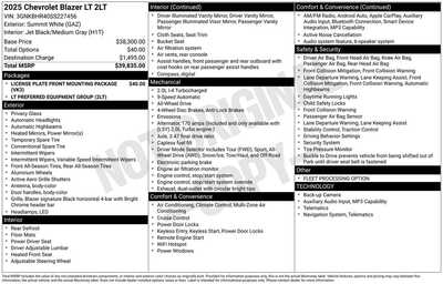 2025 Chevrolet Blazer, $29904. Photo 12