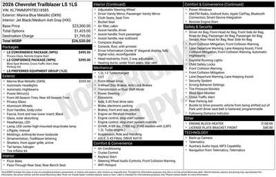 2026 Chevrolet TrailBlazer, $26879. Photo 12