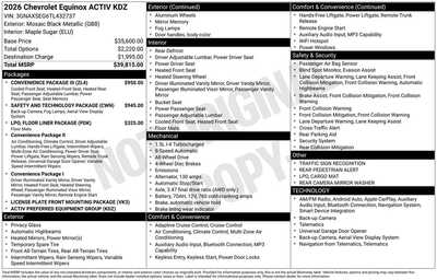 2026 Chevrolet Equinox, $39815. Photo 12