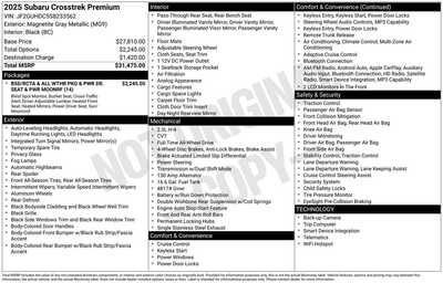 2025 Subaru Crosstrek, $26603. Photo 12
