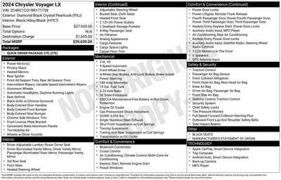 2024 Chrysler Voyager, $24376. Photo 12