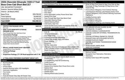 2026 Chevrolet Silverado 1500, $66980. Photo 12