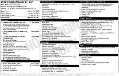 2025 Chevrolet Traverse, $46255. Photo 12