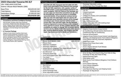 2023 Chevrolet Traverse, $37238. Photo 12