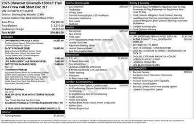 2026 Chevrolet 1500 Crew Cab, $70580. Photo 12