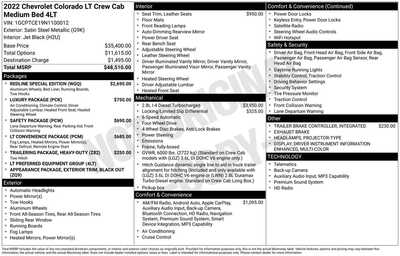 2022 Chevrolet Colorado Crew Cab, $37634. Photo 12