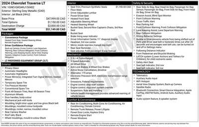 2024 Chevrolet Traverse, $36347. Photo 12
