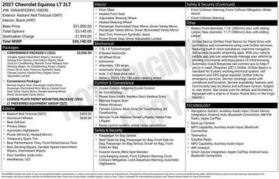 2027 Chevrolet Equinox, $36140. Photo 12