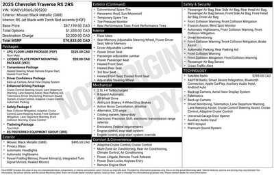2025 Chevrolet Traverse, $49605. Photo 12