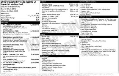 2026 Chevrolet 3500 Crew Cab, $67550. Photo 12