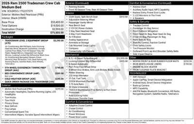 2026 RAM 2500 Crew Cab, $59580. Photo 11