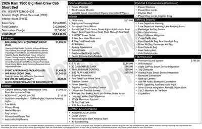 2026 RAM 1500 Crew Cab, $55282. Photo 10