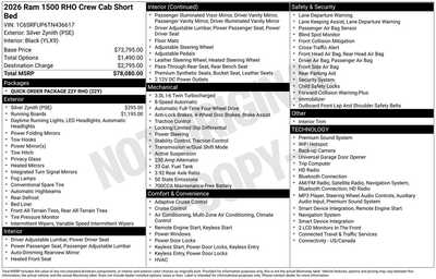 2026 RAM 1500 Crew Cab, $71826. Photo 1