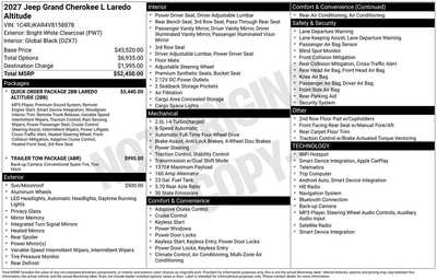 2027 Jeep Grand Cherokee L, $48357. Photo 4