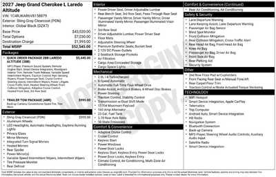2027 Jeep Grand Cherokee L, $50043. Photo 4