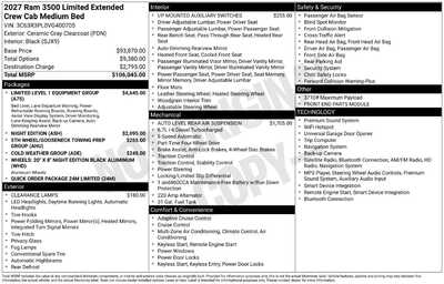 2027 RAM 3500 Crew Cab, $98679. Photo 2